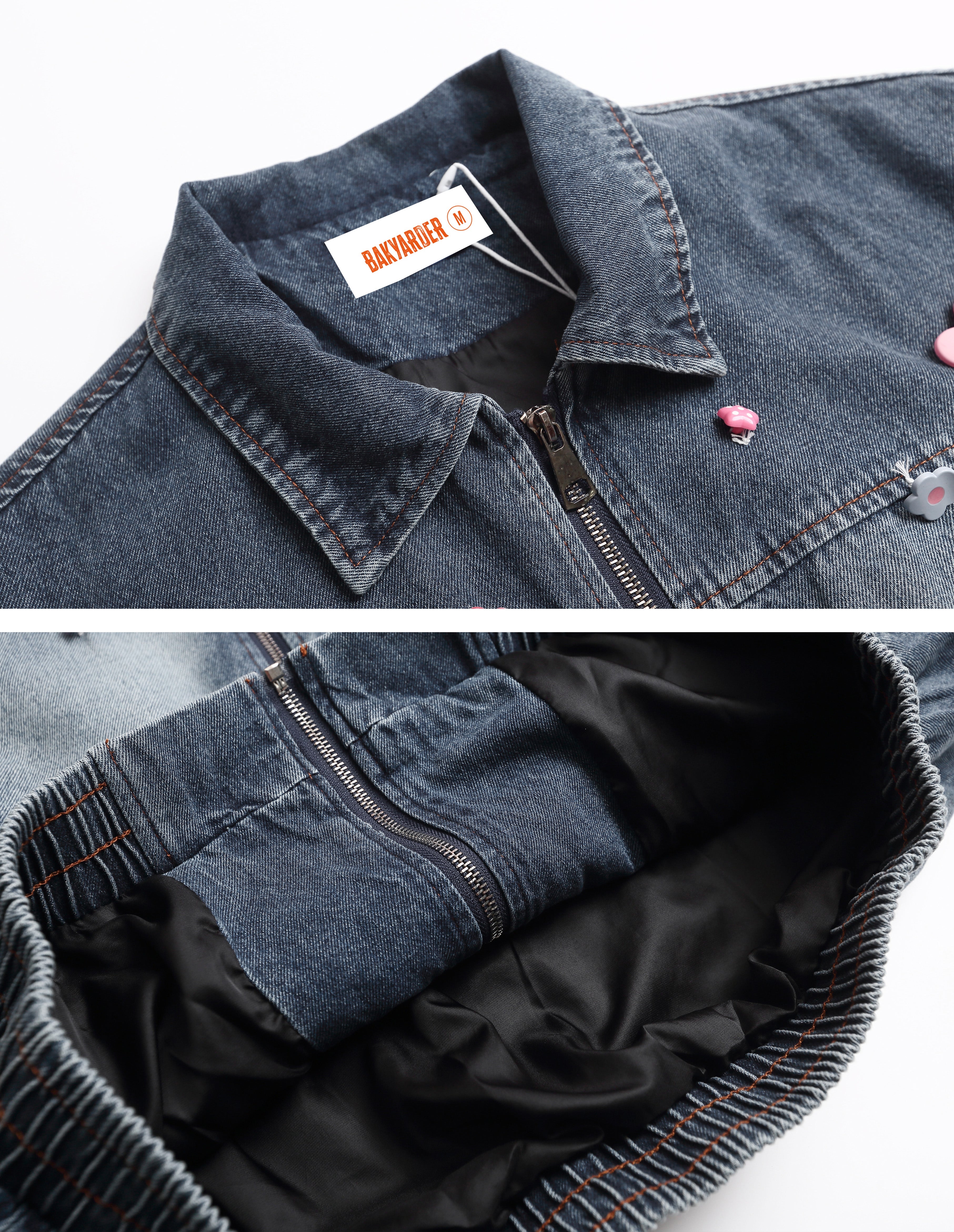 BAKYARDER Vintage Washed Denim Jacket