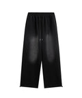 BAKYARDER Washed and Distressed Sporty Casual Pants