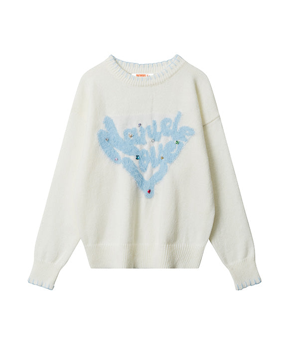 BAKYARDER Vintage Colorful Studded Sweater