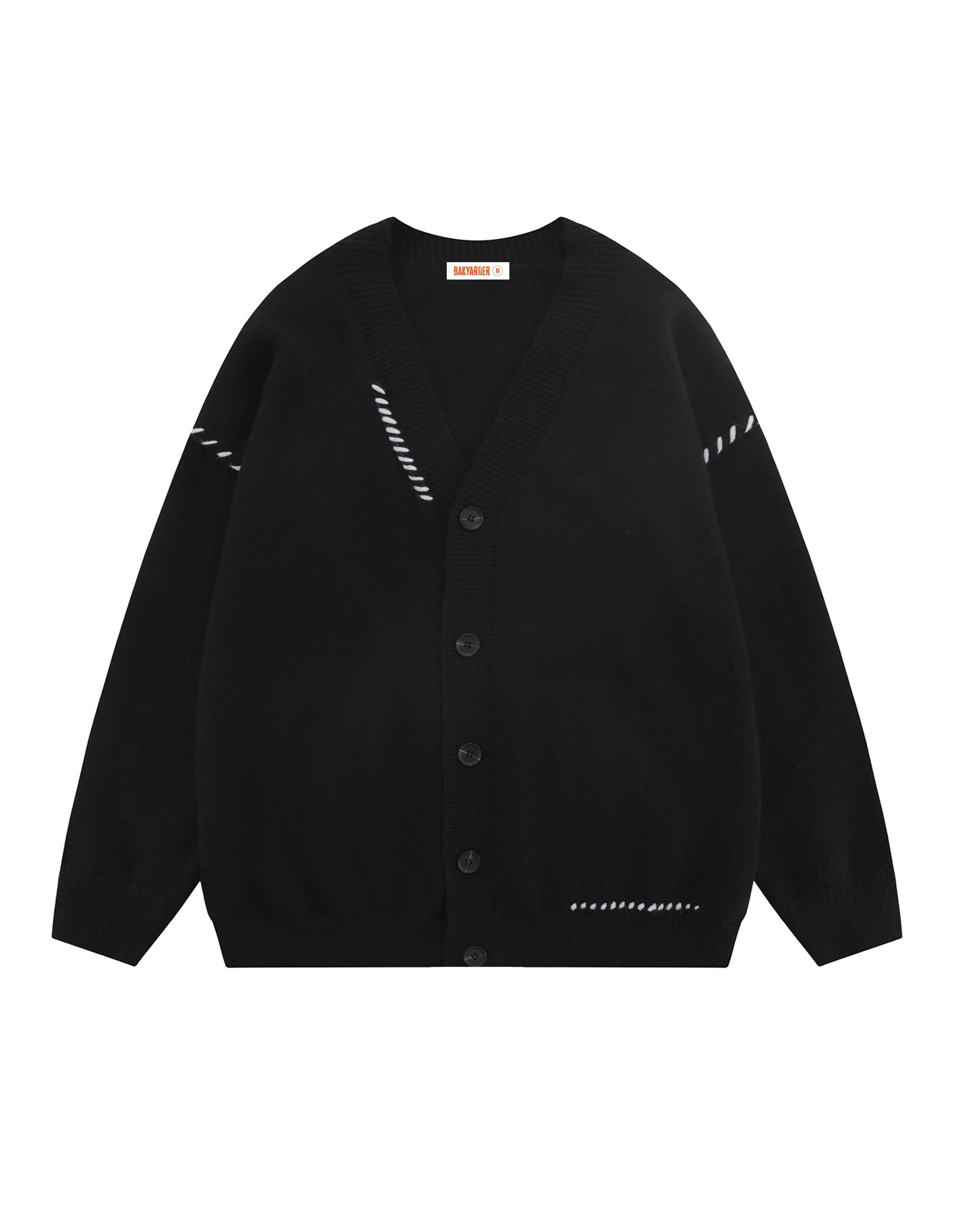 BAKYARDER Vintage Preppy Style Simple Casual Cardigan