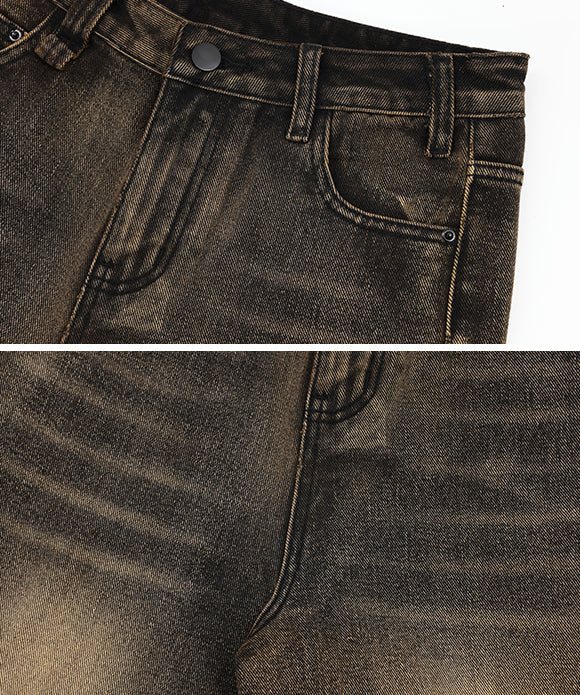 BAKYARDER Vintage Wide-Leg Denim Shorts