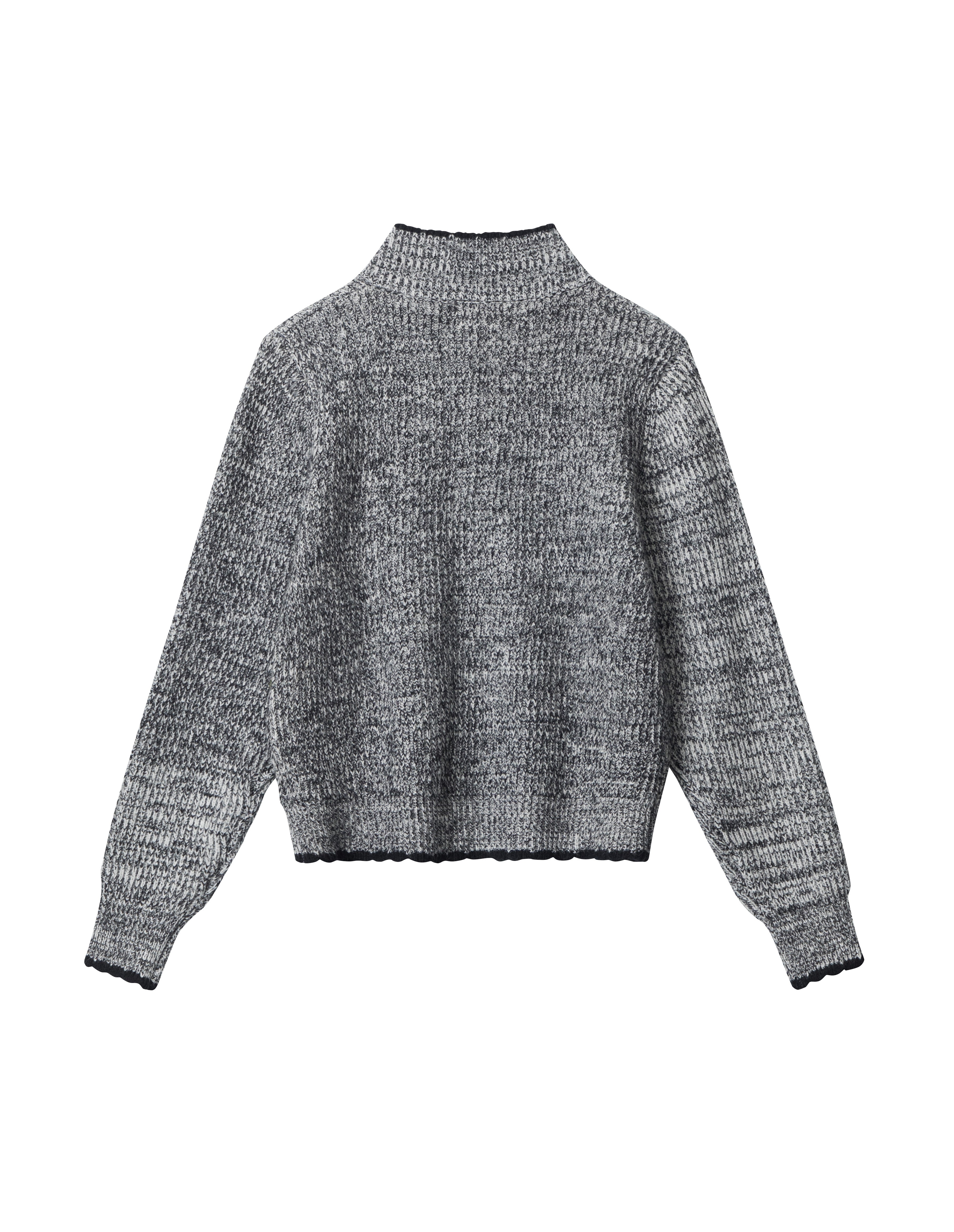 BAKYARDER Mixed Color Knit Cardigan Sweater