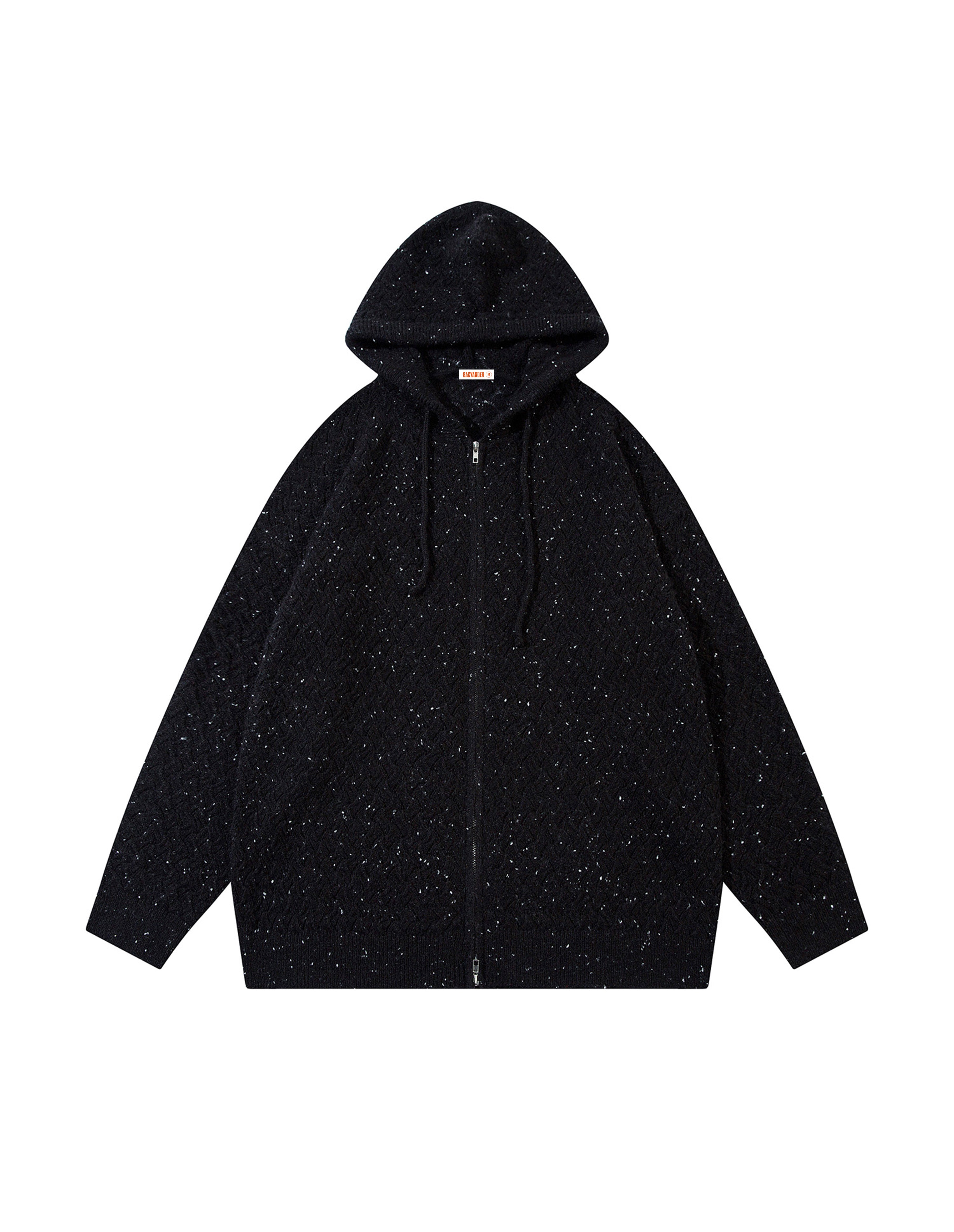 BAKYARDER Vintage Lazy-Style Hooded Zip-Up Cardigan Sweater