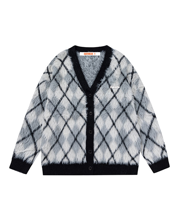 BAKYARDER Vintage Color-Block Cozy Cardigan Sweater