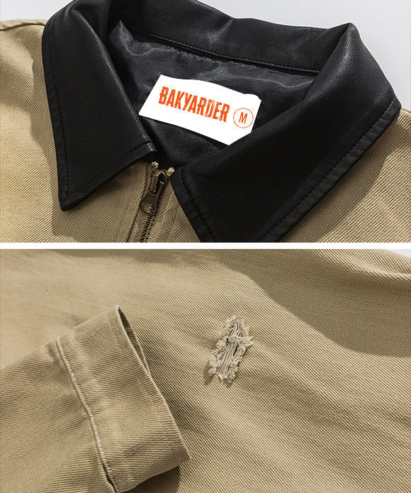 BAKYARDER Vintage Washed Distressed Jacket