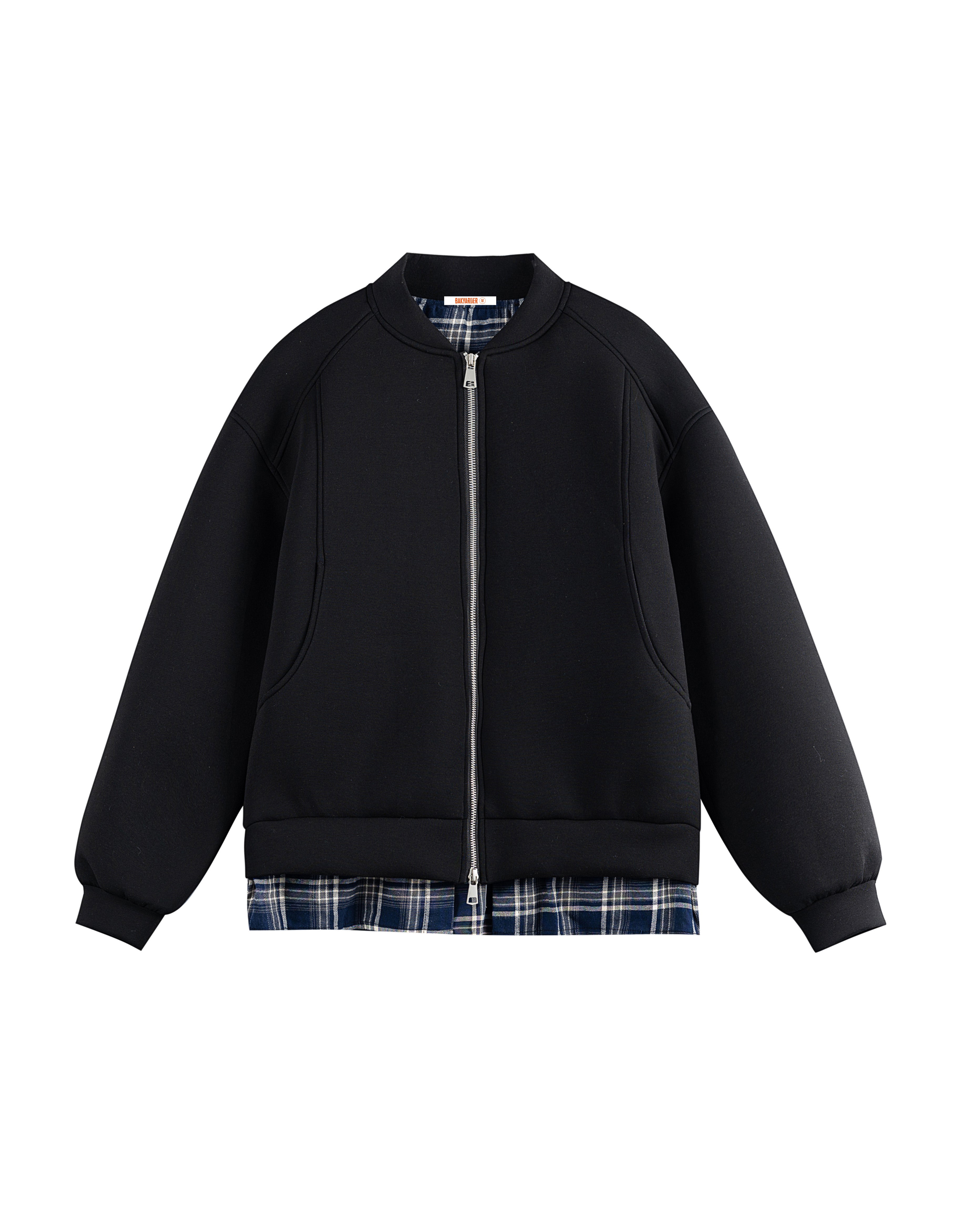 BAKYARDER Color Block Patchwork Fake Two-Piece Cargo Jacket