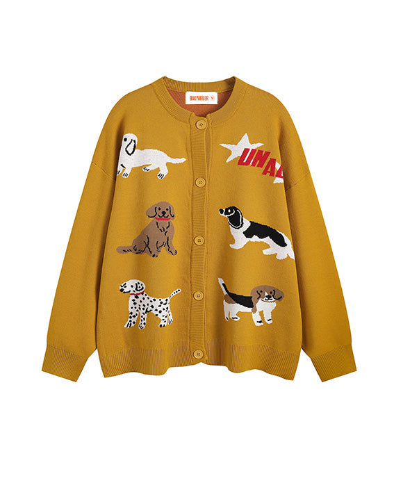 BAKYARDER  Fun Dog Cardigan Sweater