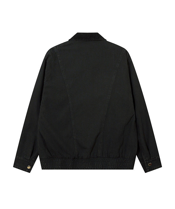 BAKYARDER Vintage Turn-Down Collar Cargo Jacket