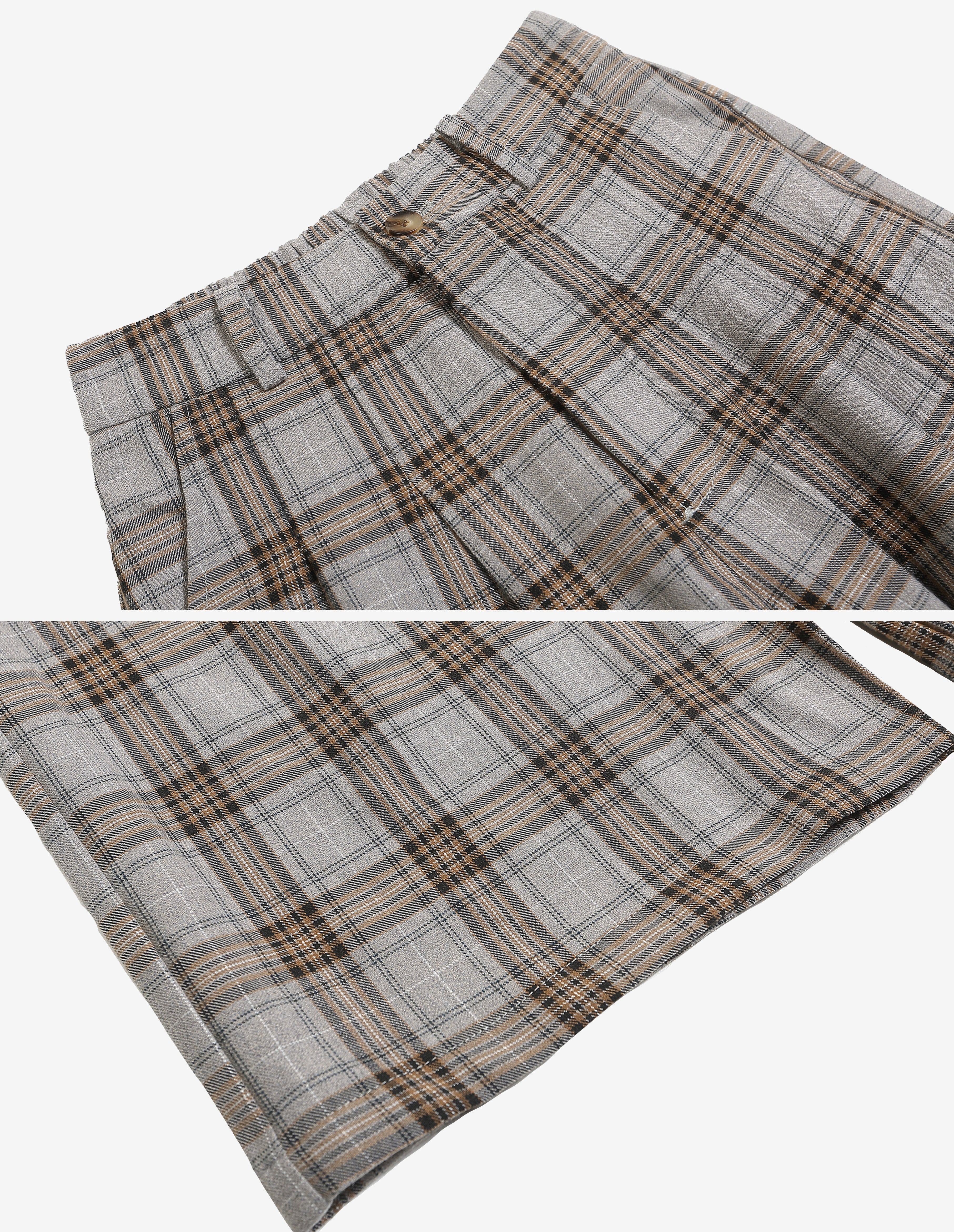 BAKYARDER Vintage Plaid Versatile Casual Pants