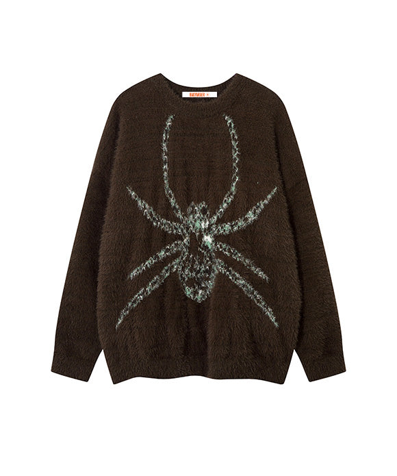 BAKYARDER Spider Jacquard Crewneck Sweater
