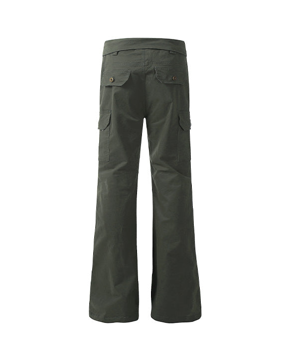 BAKYARDER Women's Vintage Flared Cargo Pants