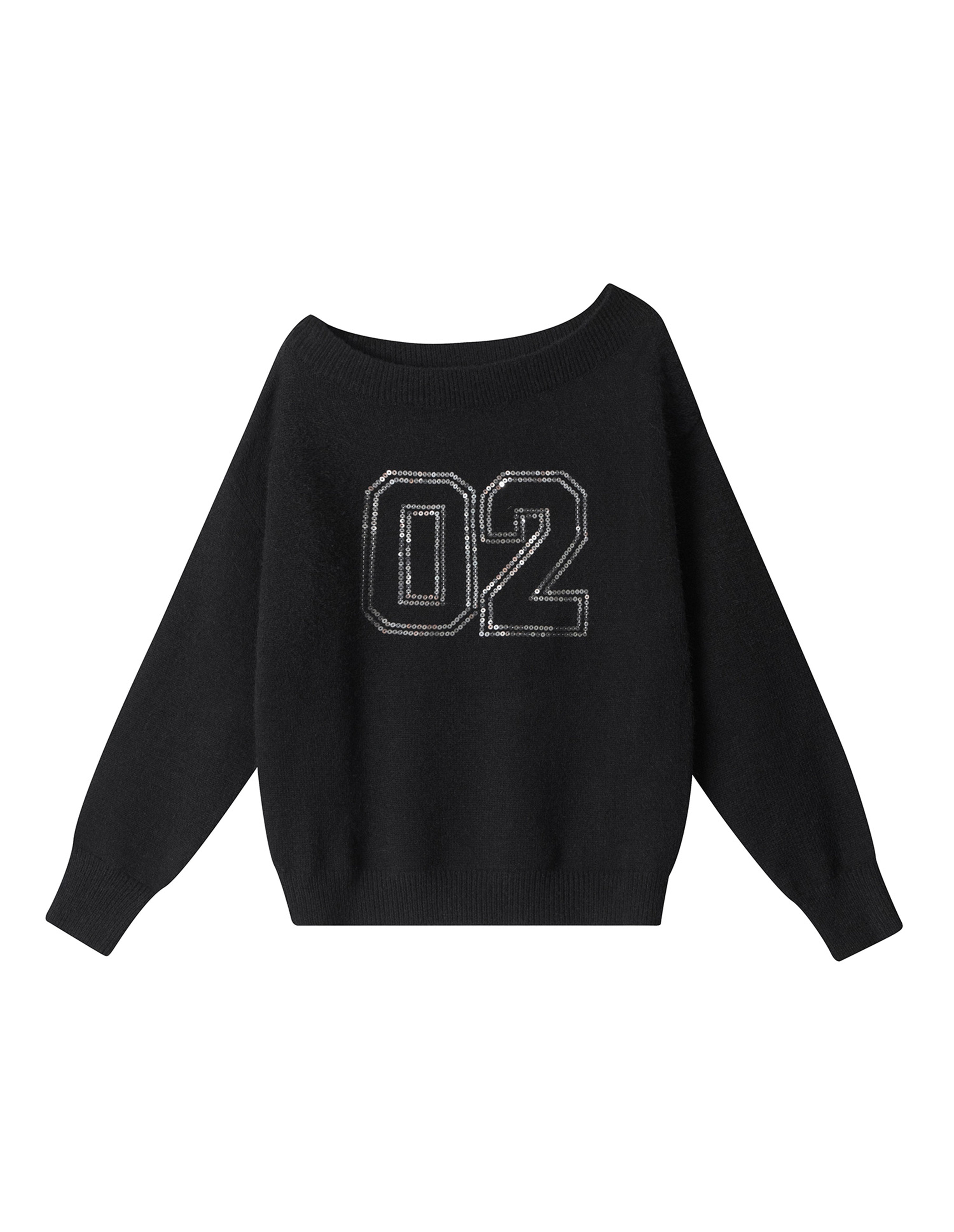 BAKYARDER Women's Vintage Asymmetric Off-Shoulder Pullover Sweater