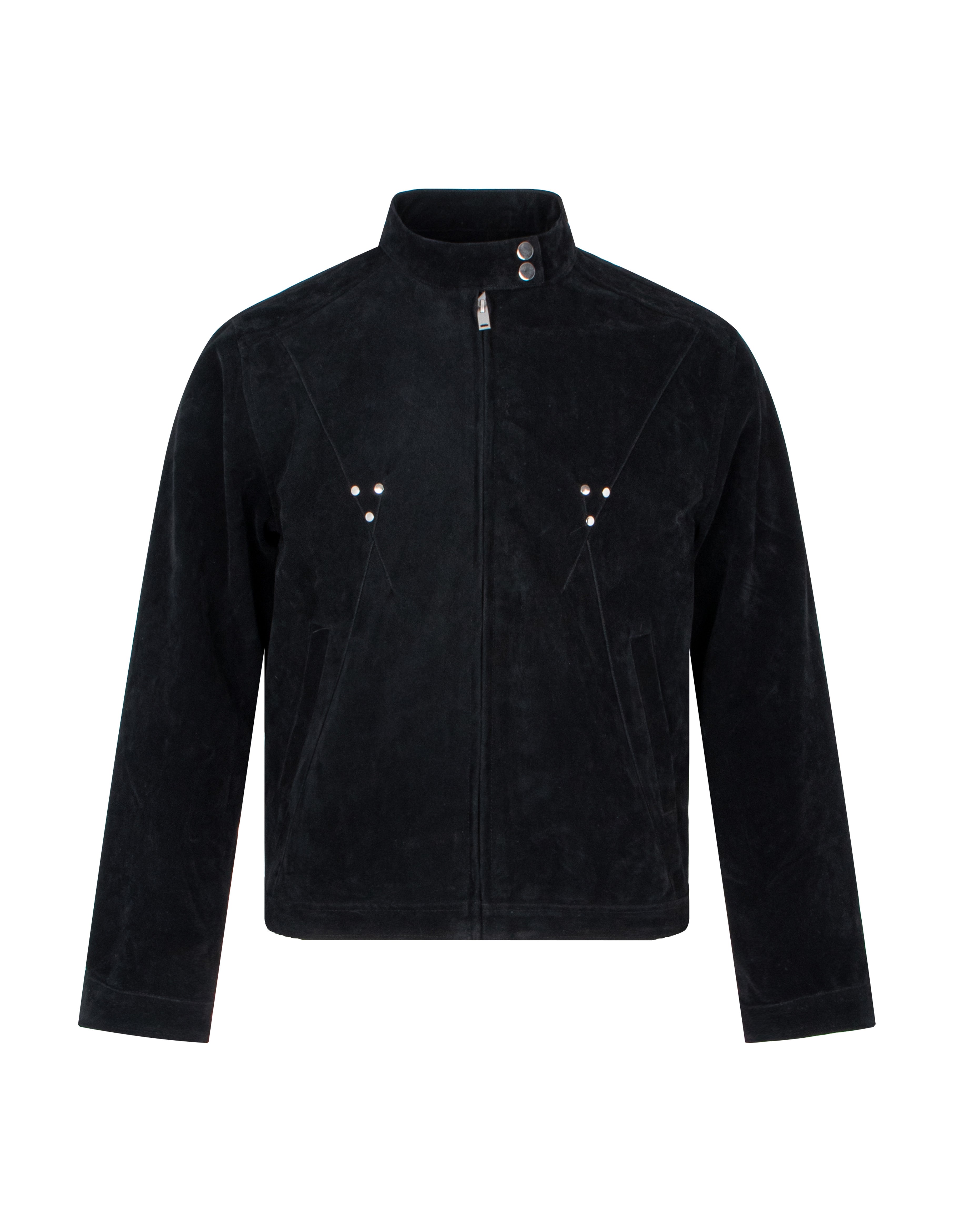 BAKYARDER Vintage Suede Stand Collar Jacket