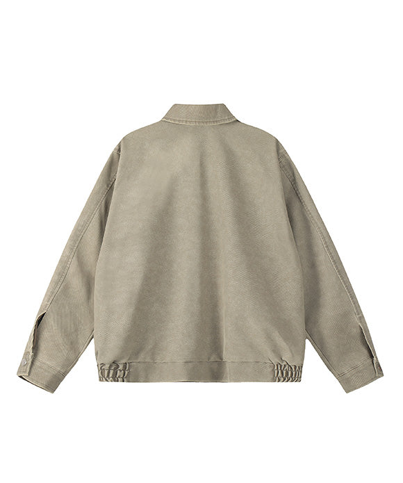 BAKYARDER Vintage Studded Collar Work Jacket