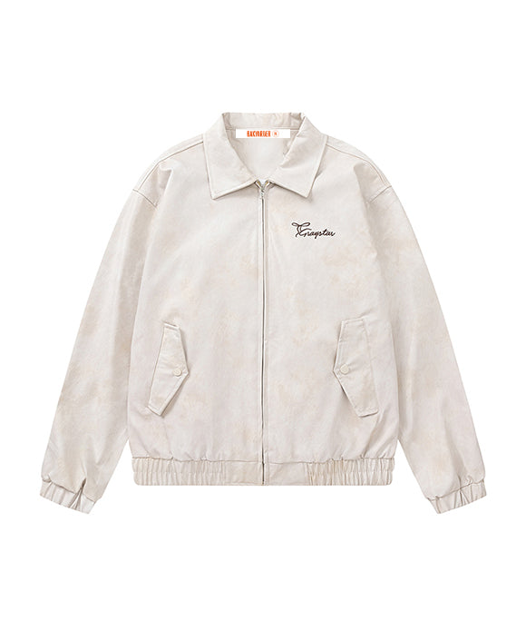 BAKYARDER  Vintage Suede Jacket with Bow Back