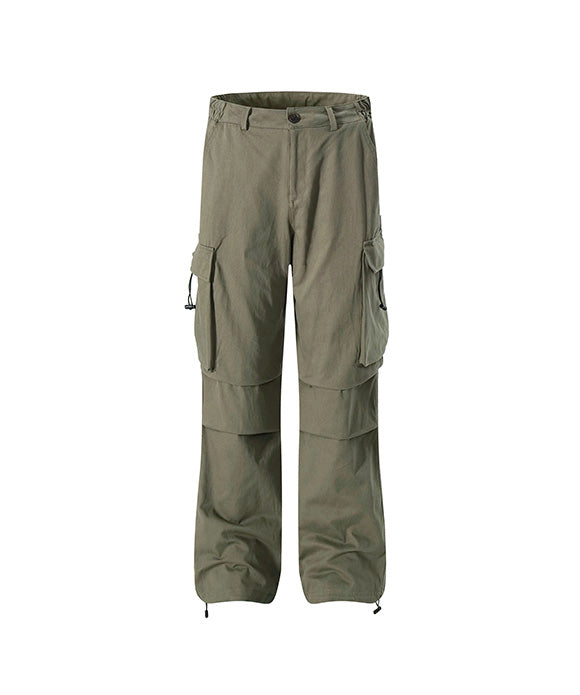 BAKYARDER Wrinkled Utility Pants with Large Pockets