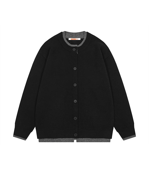 BAKYARDER Two-in-One Layered Patchwork Cardigan