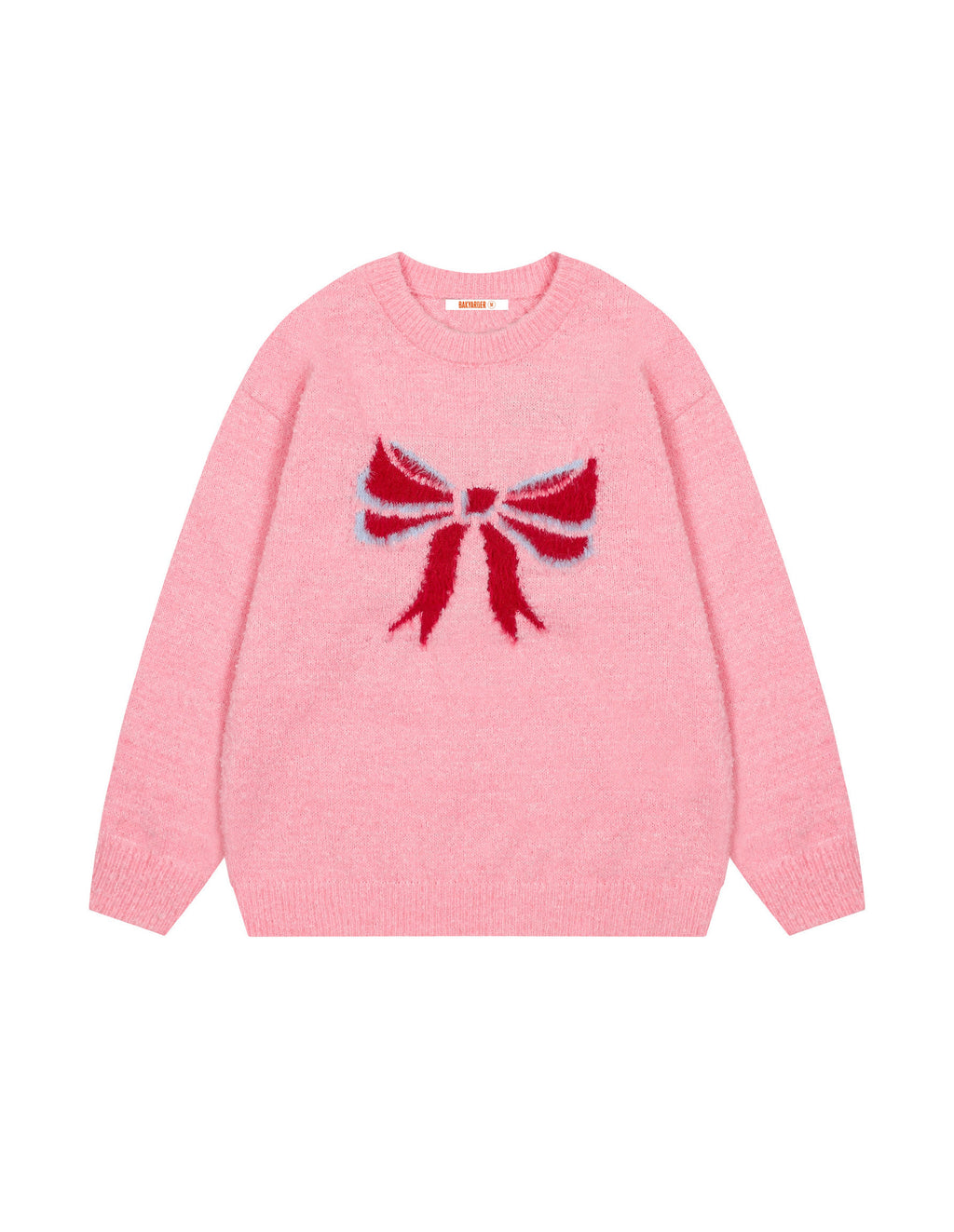 BAKYARDER Bow Jacquard Sweater