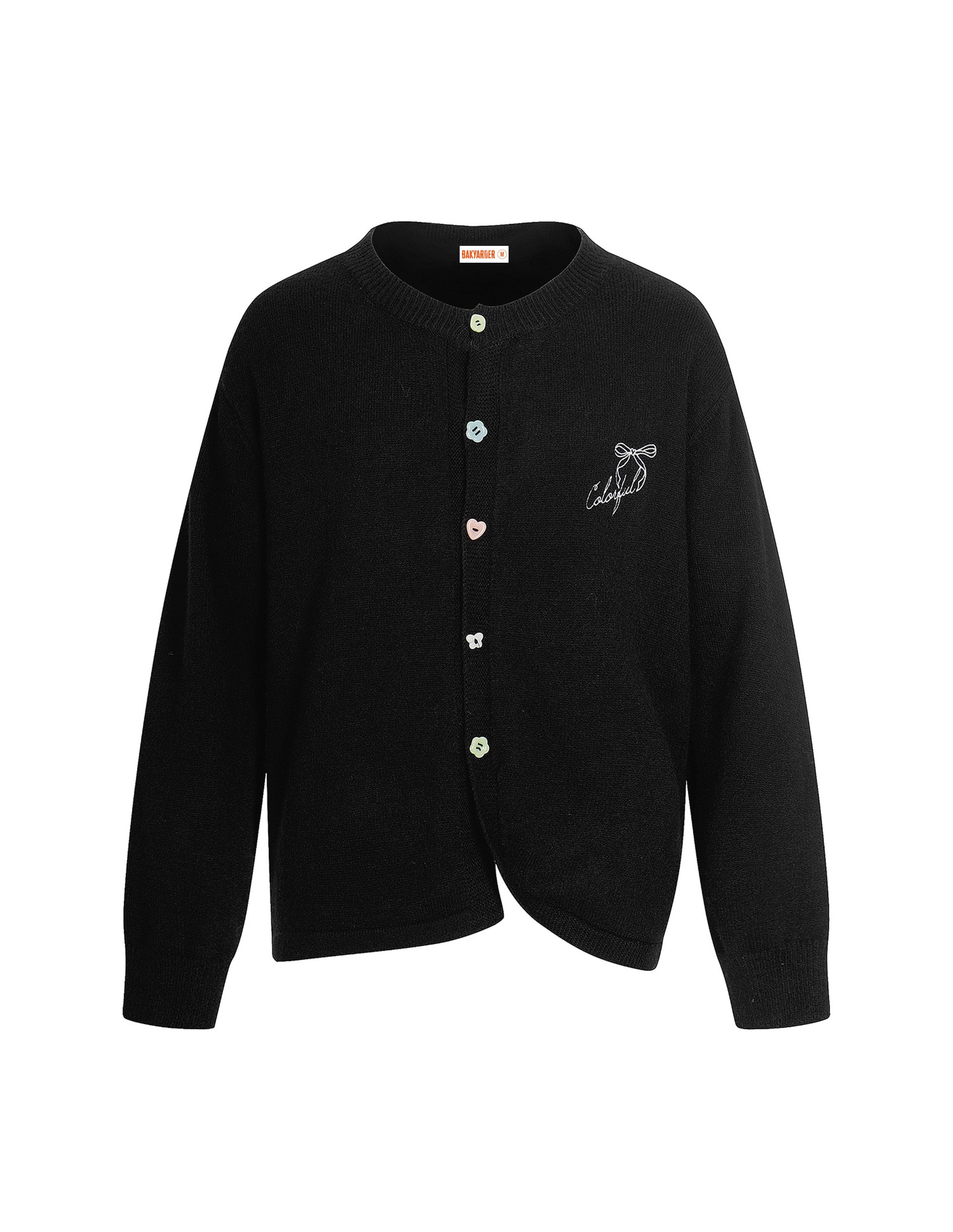 BAKYARDER Vintage Twill Pattern Knit Cardigan