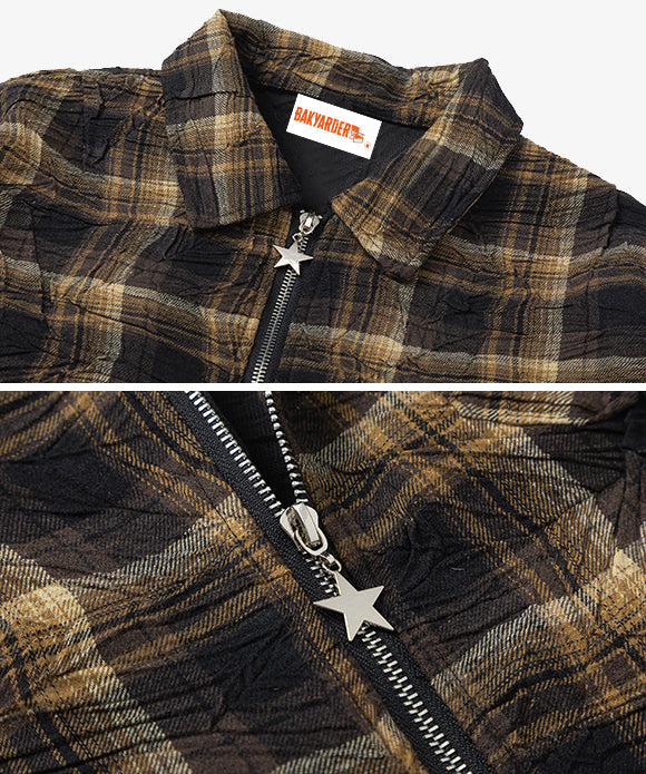 BAKYARDER Vintage Plaid Jacket