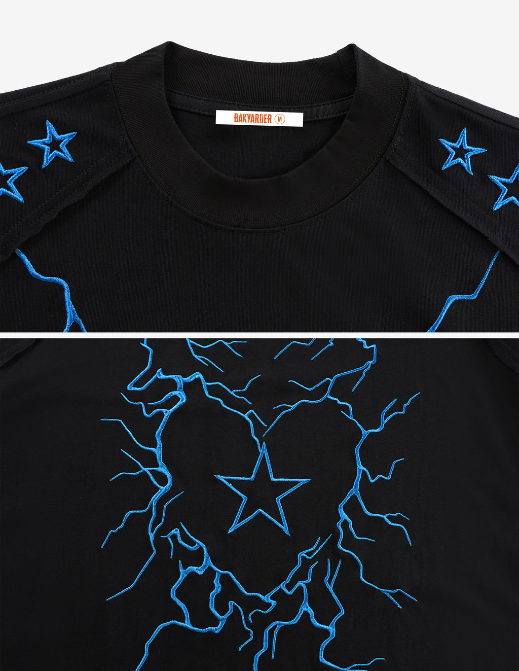 BAKYARDER Vintage Ink-Splatter Print T-Shirt