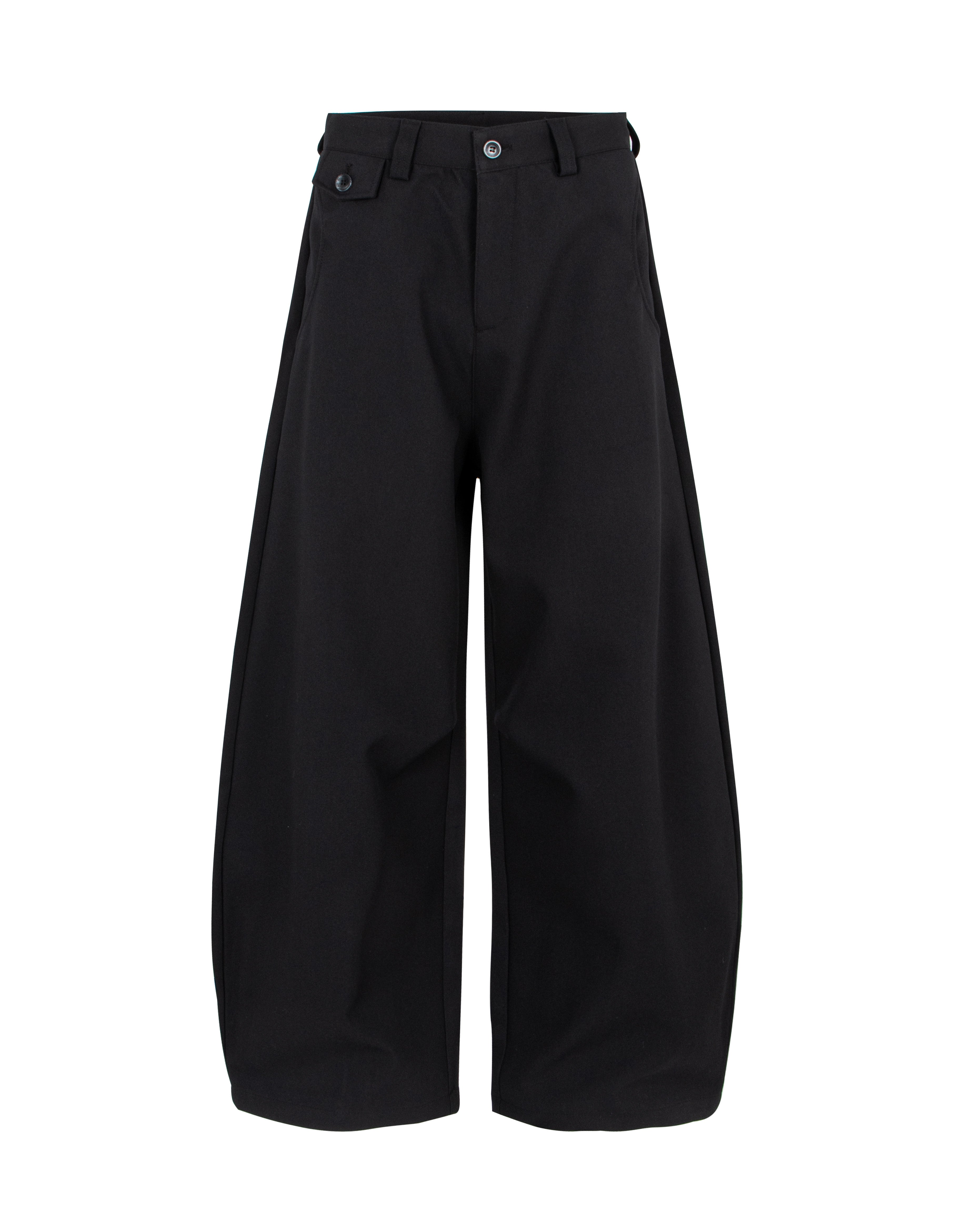 BAKYARDER casual wide-leg barrel suit trousers pants