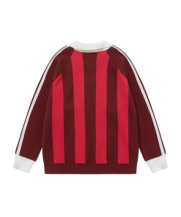 BAKYARDER Vintage Letter Varsity Knit Sweater