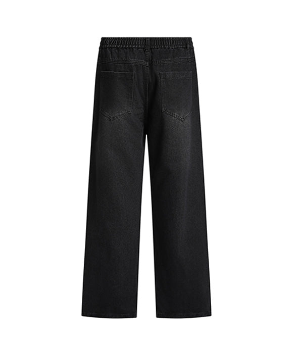 BAKYARDER  Vintage Washed Wide-Leg Zipper Pants