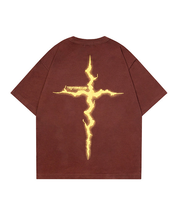 BAKYARDER Lightning Print T-shirt