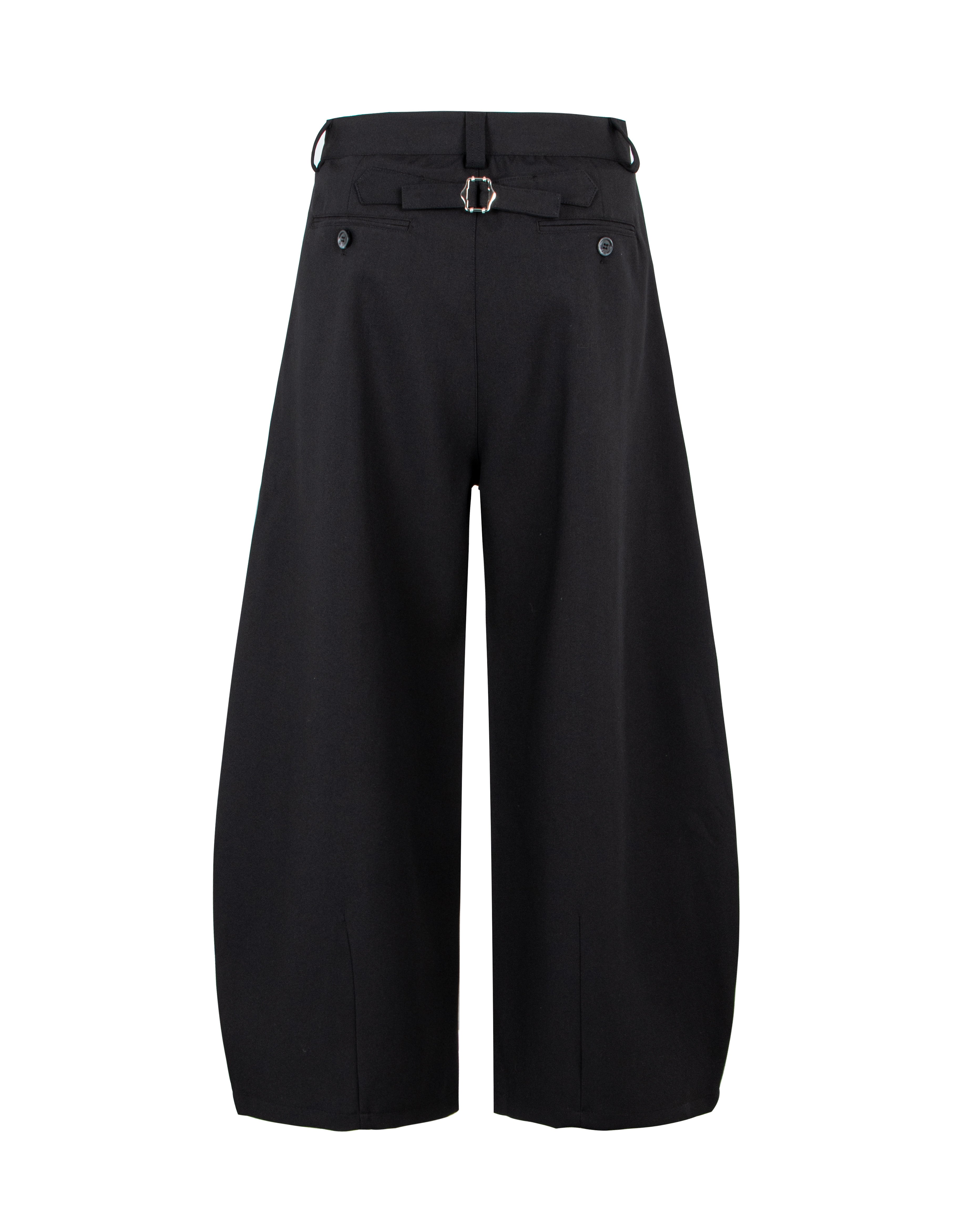 BAKYARDER casual wide-leg barrel suit trousers pants