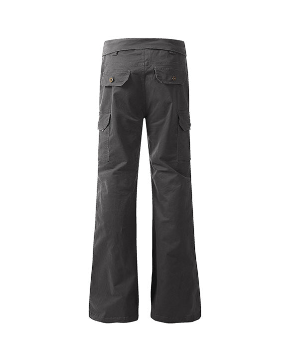 BAKYARDER Women's Vintage Flared Cargo Pants