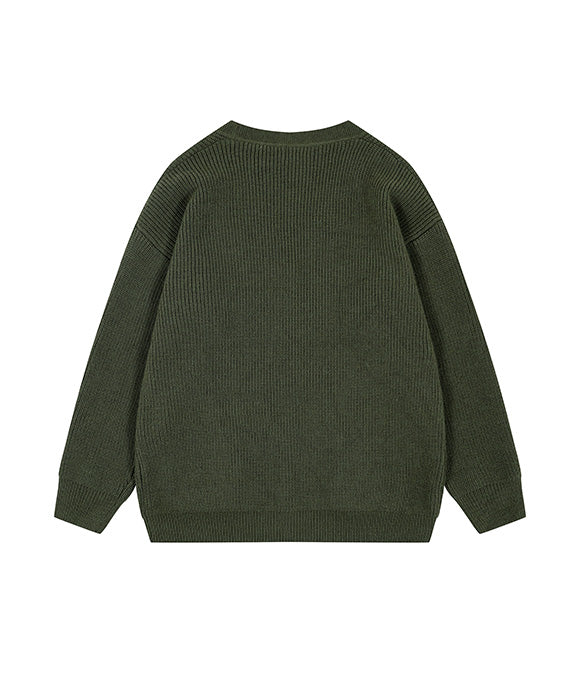 BAKYARDER Simple Striped Cardigan Sweater