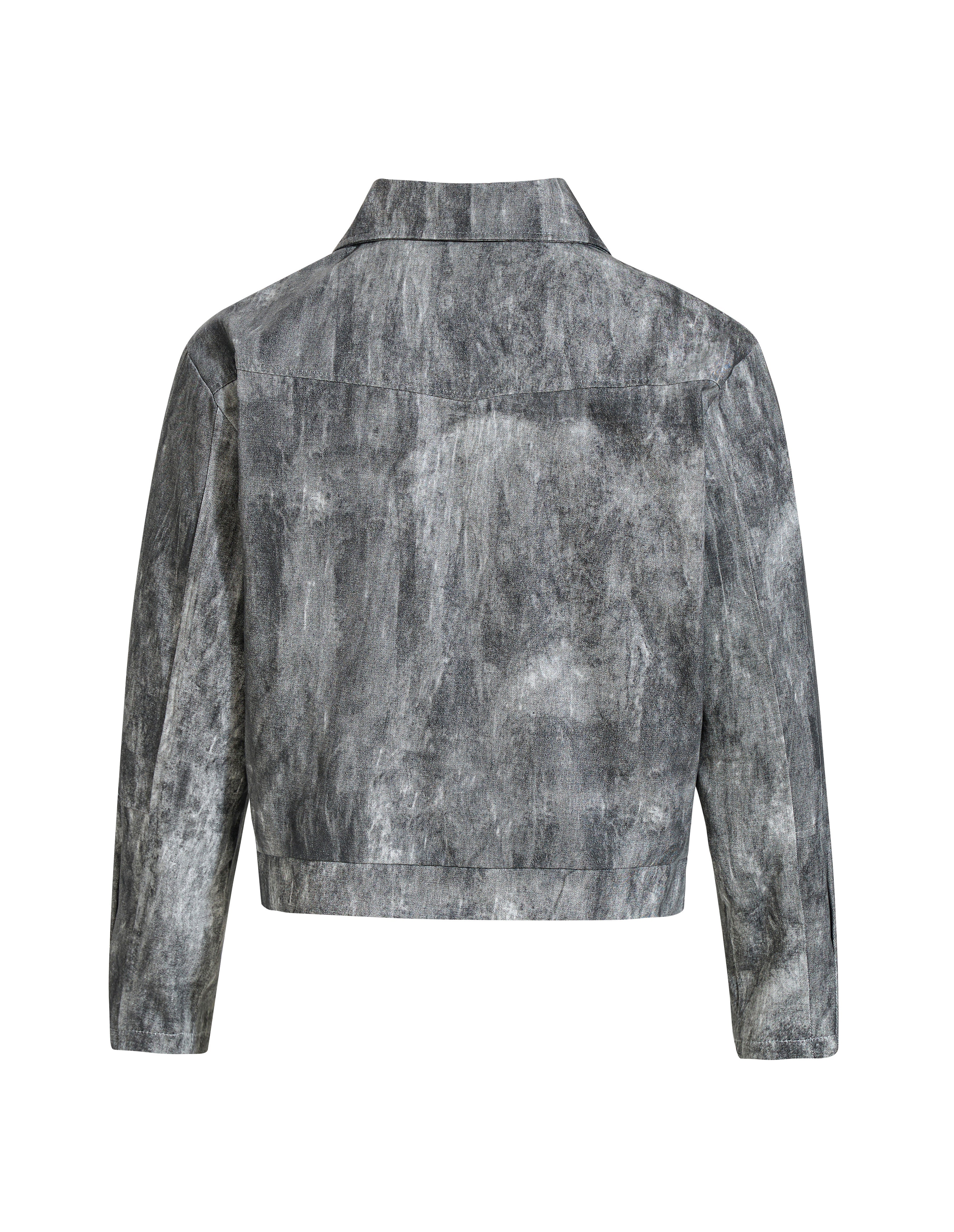 BAKYARDER Vintage Tie-Dye Lapel Jacket