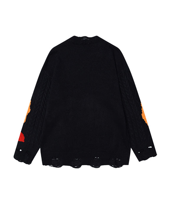 BAKYARDER Vintage Lazy Tie-Dye Sweater