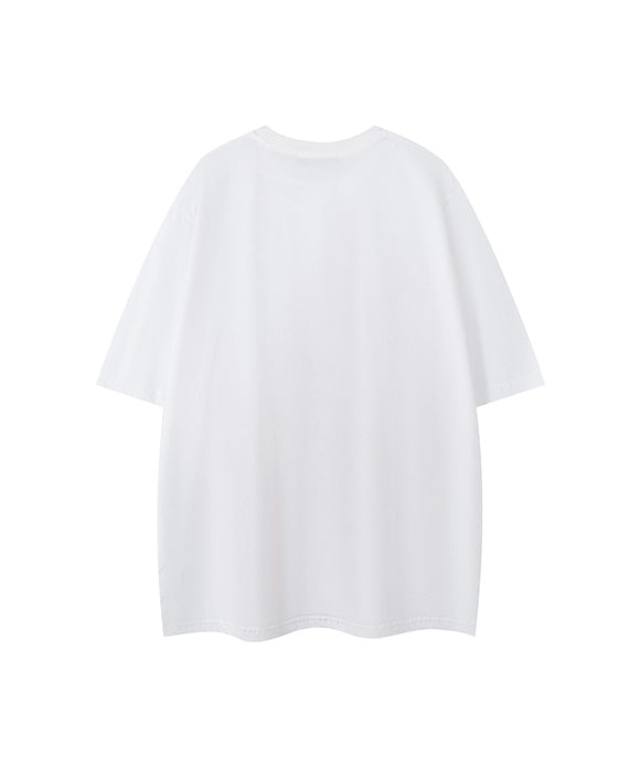 BAKYARDER Vintage Collegiate-Style Cotton Short-Sleeve T-Shirt