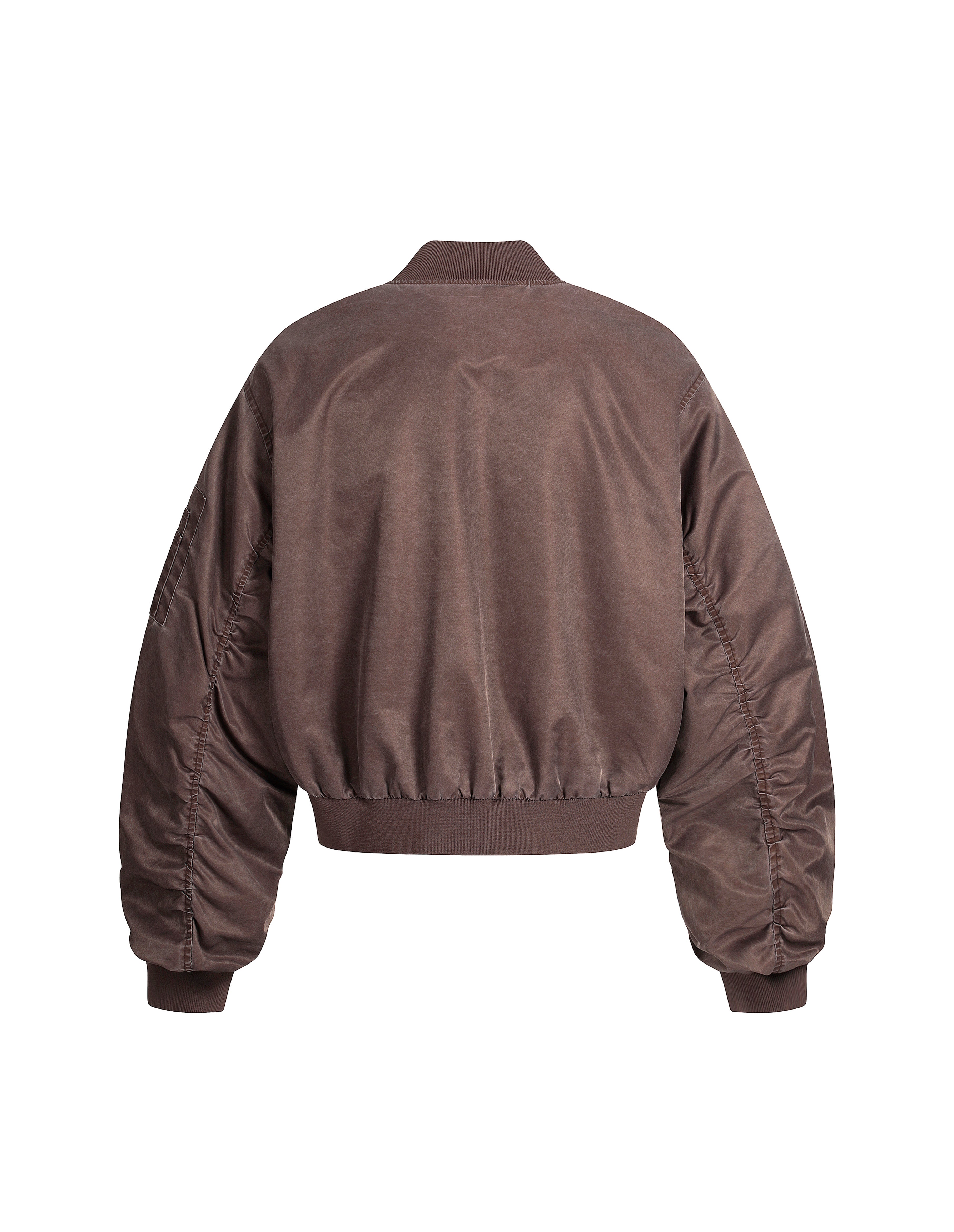 BAKYARDER Vintage Washed Bomber Jacket with Embroidery Patches