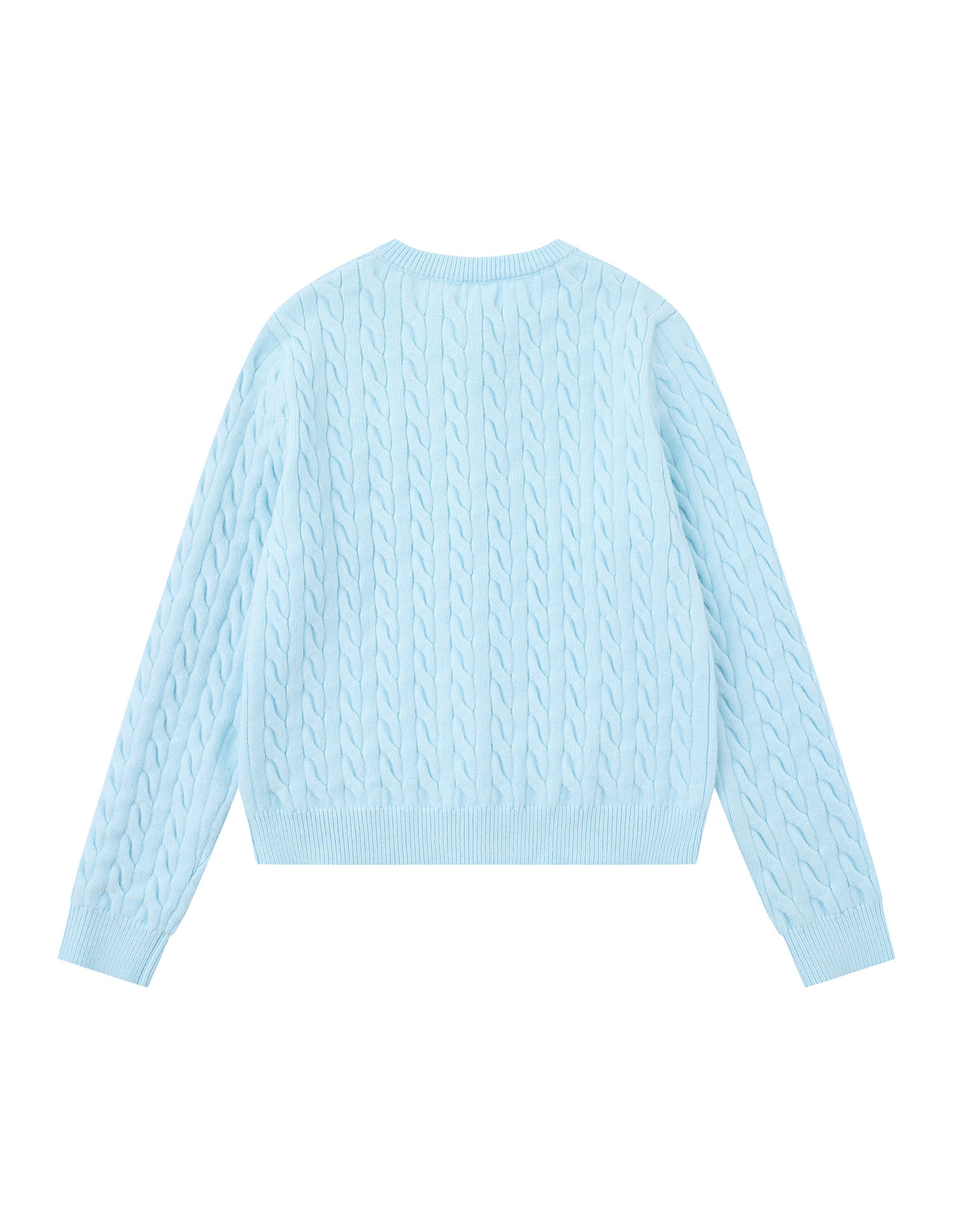 BAKYARDER Cable-Knit Embroidered Cropped Cardigan Sweater