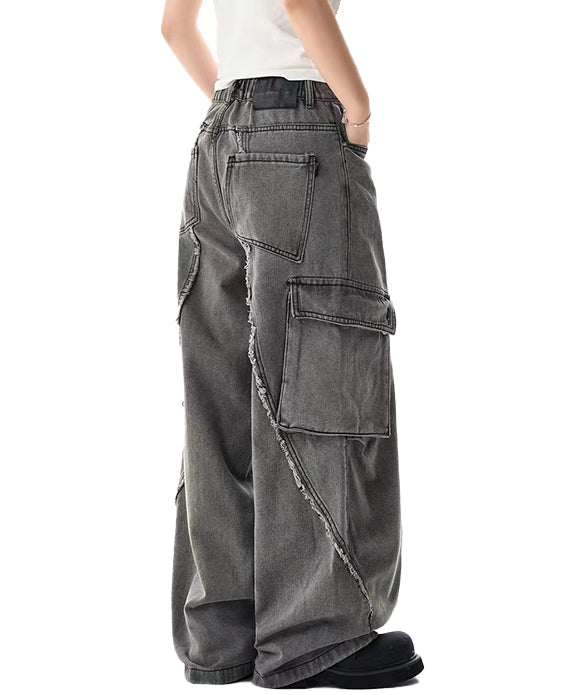 BAKYARDER Vintage Utility Style Cargo Pants