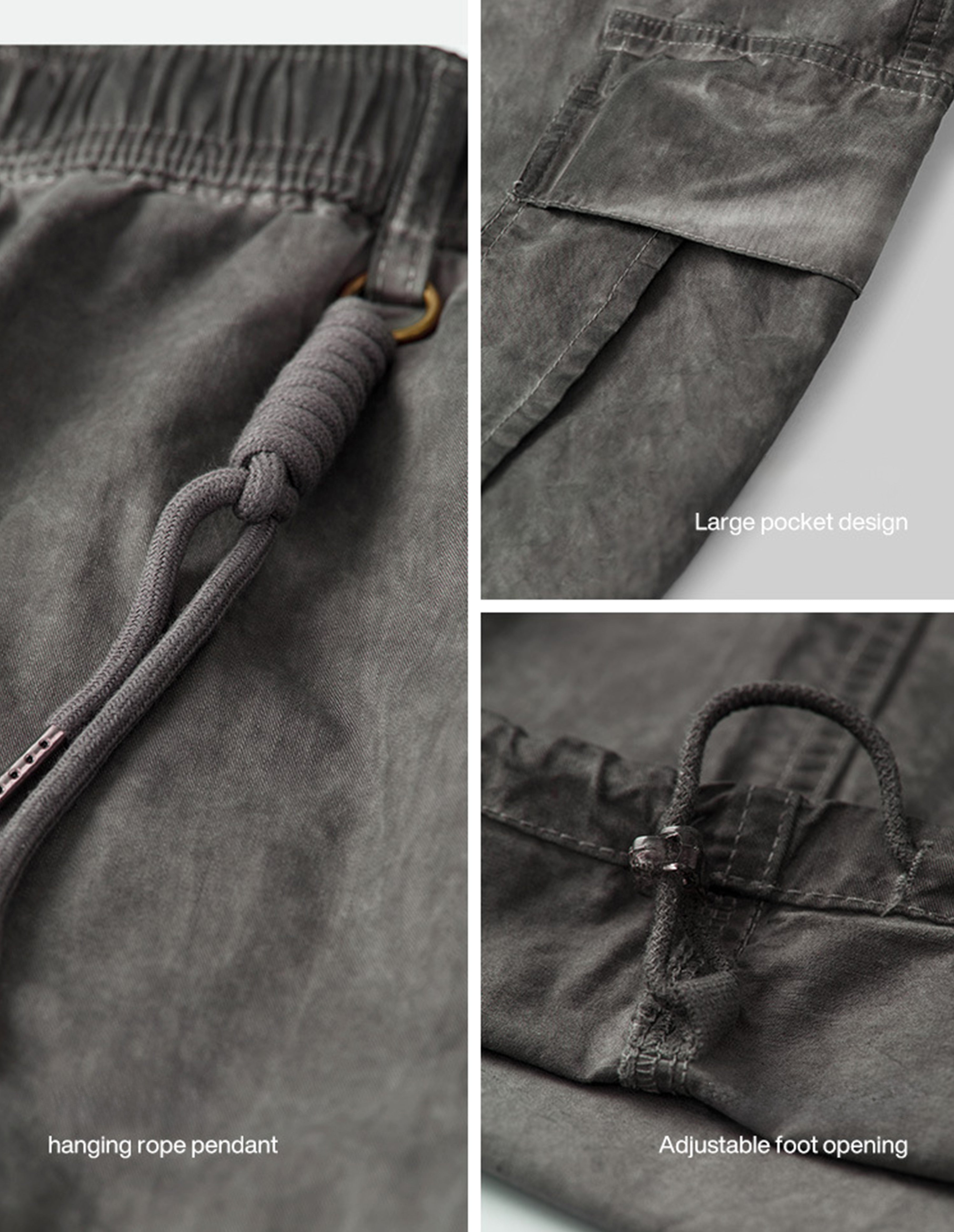 BAKYARDER Vintage Washed Multi-Pocket Work Pants