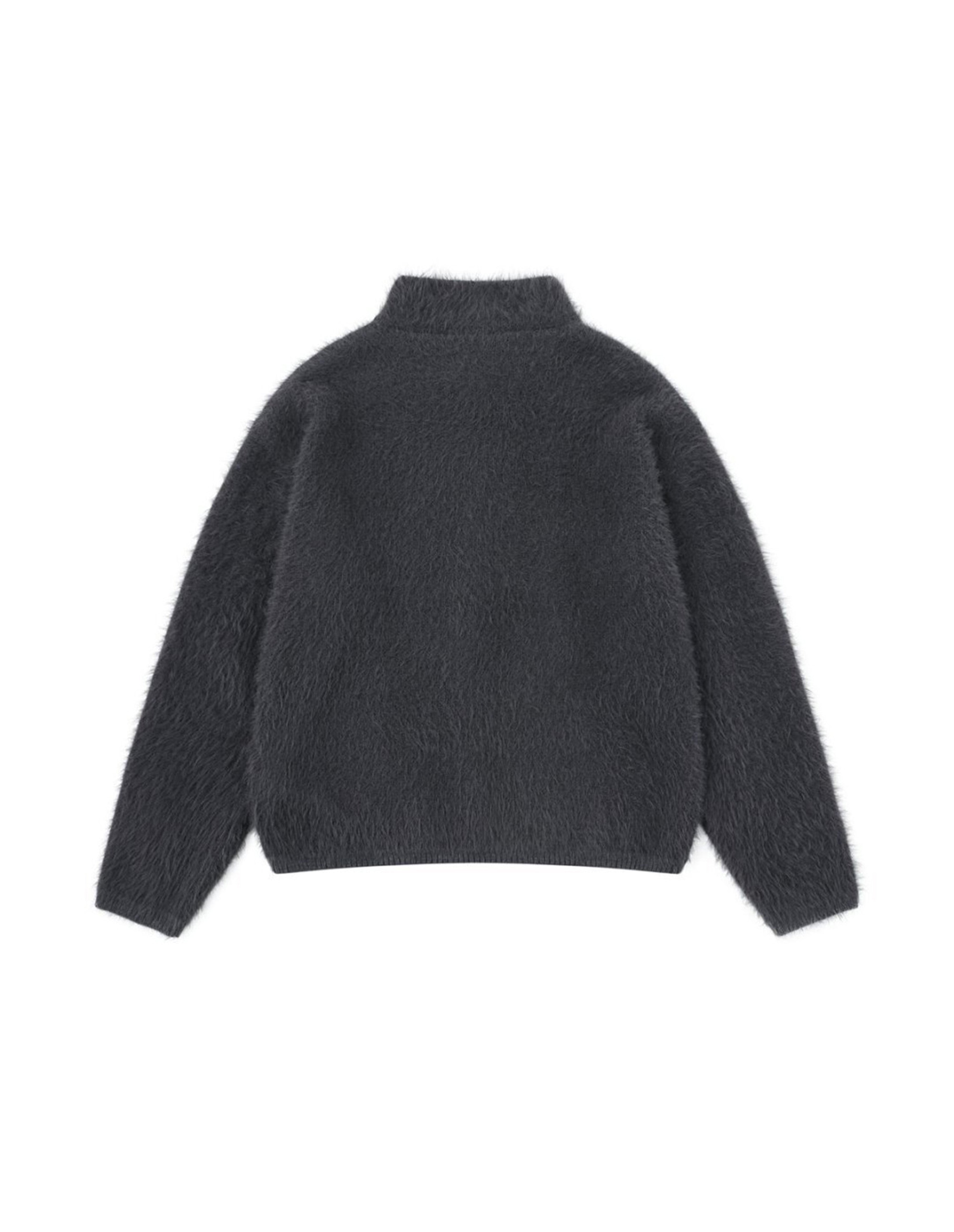 BAKYARDER Vintage Mohair Solid Color Cropped Cardigan Sweater