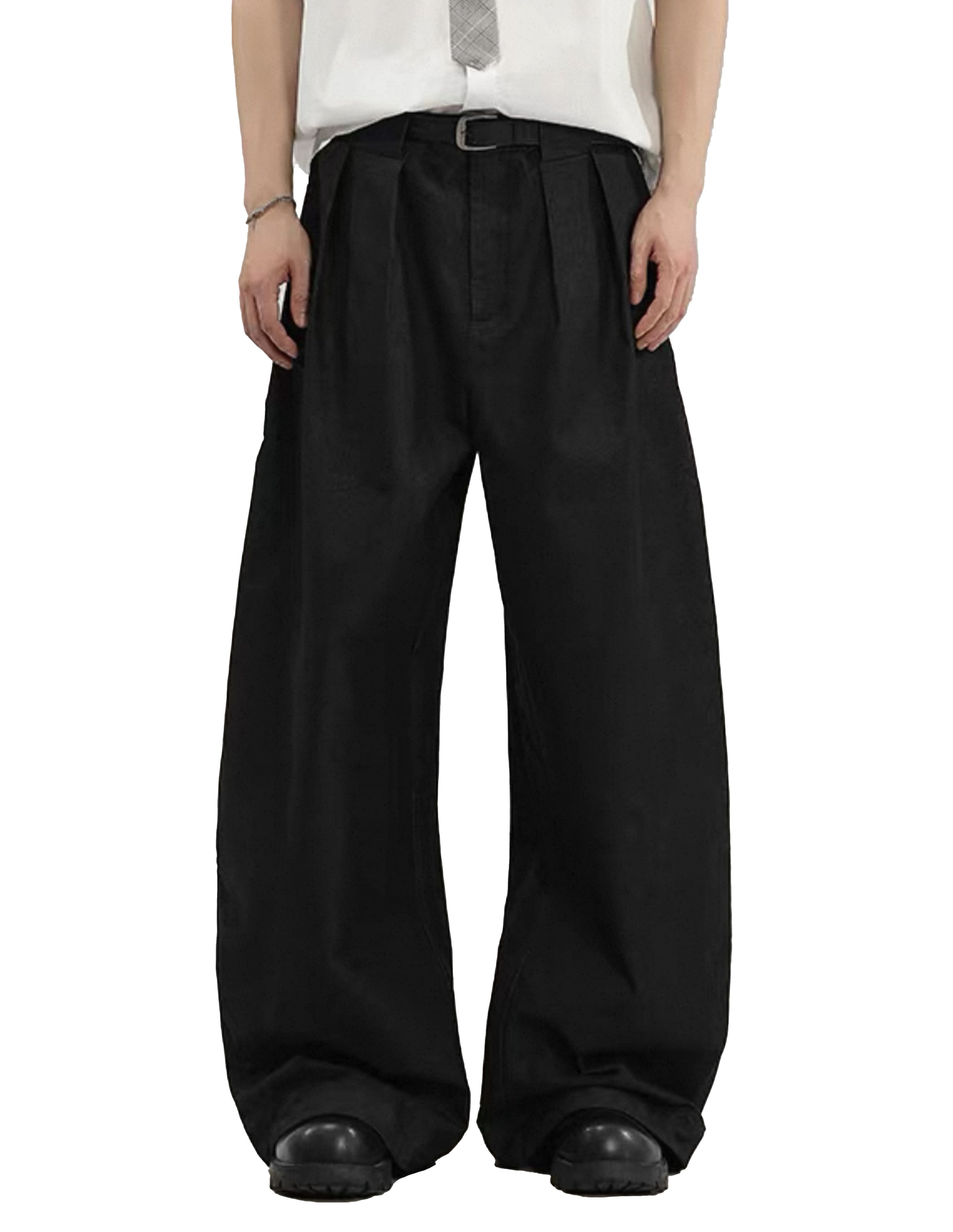 BAKYARDER 3D-Cut Loose-Fit Casual Trousers