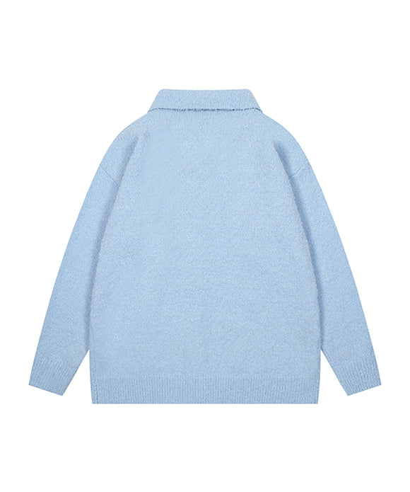 BAKYARDER  Vintage Floral Knitted Cardigan