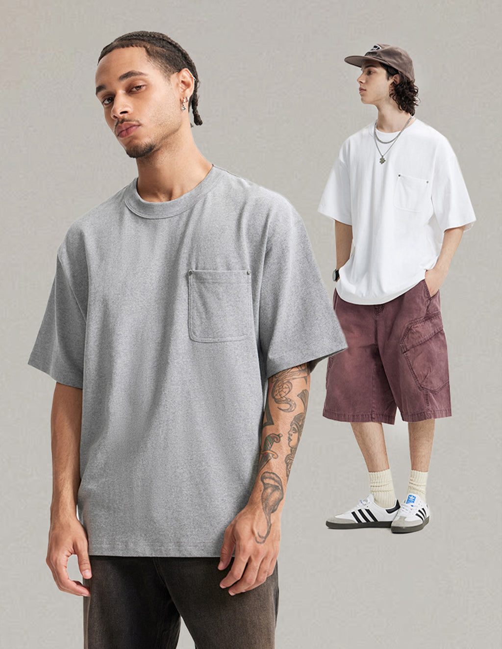 BAKYARDER Cotton-Linen Rivet T-shirt