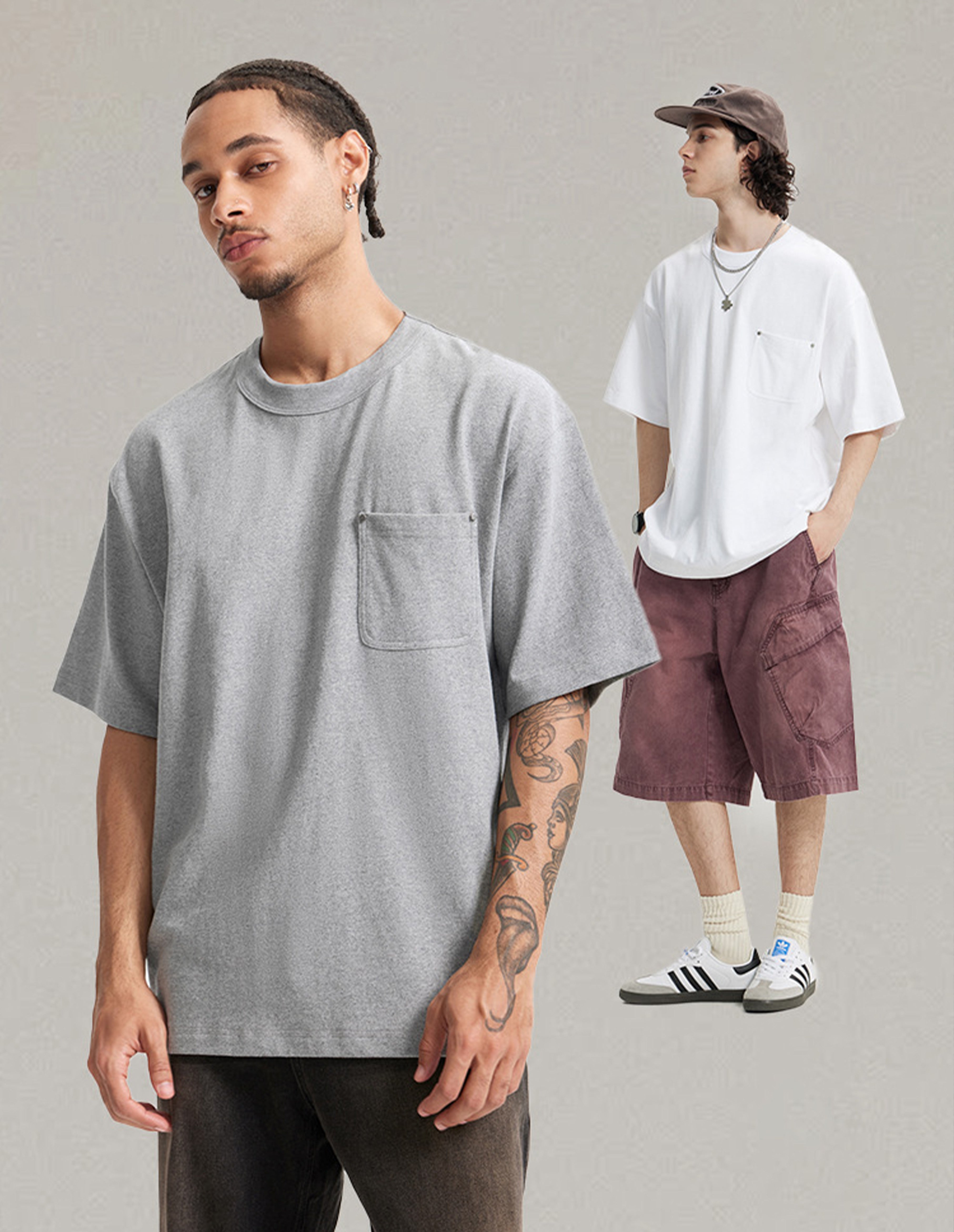 BAKYARDER Cotton-Linen Rivet T-shirt