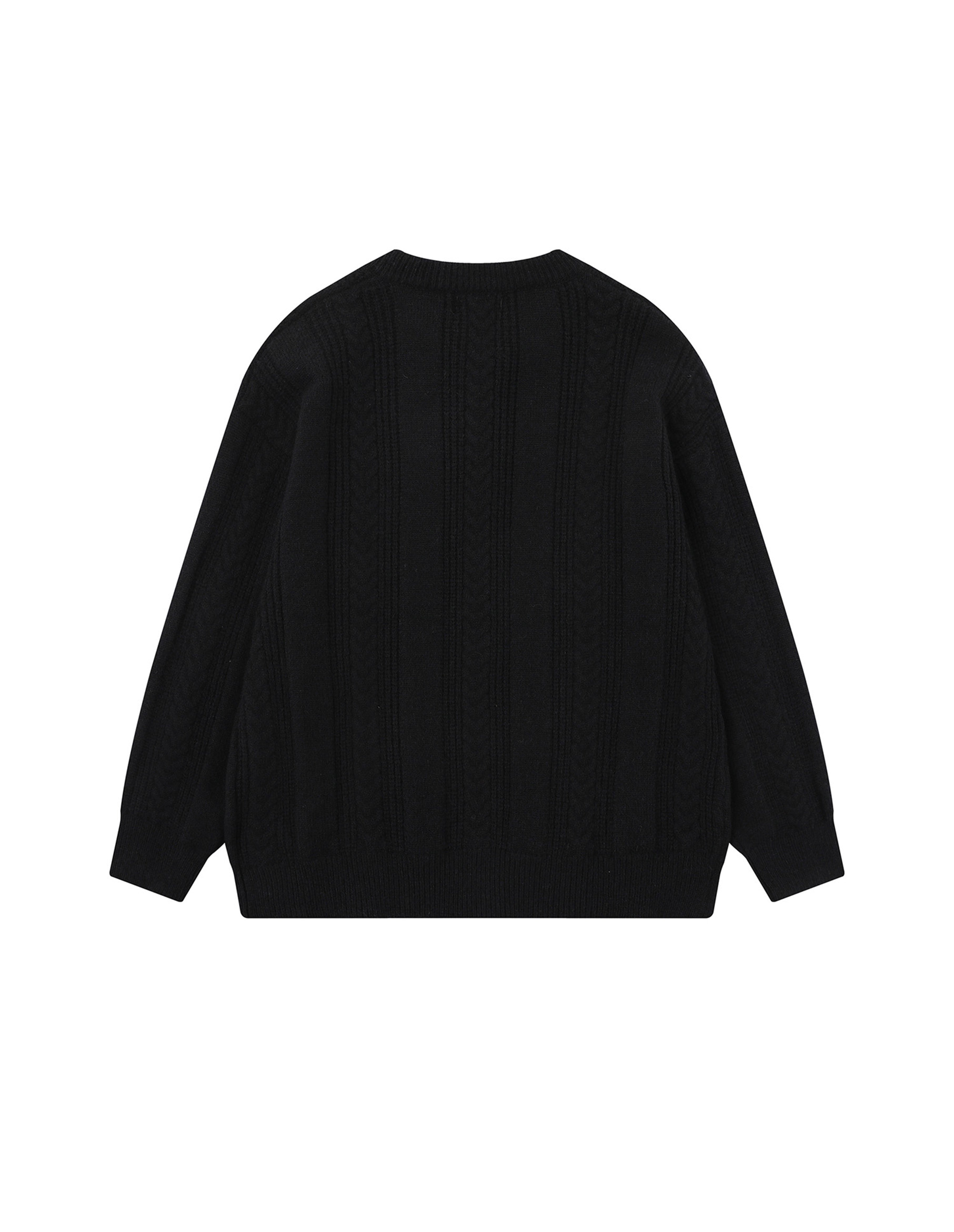 BAKYARDER Vintage Versatile Embroidered Cable Knit Cardigan Sweater