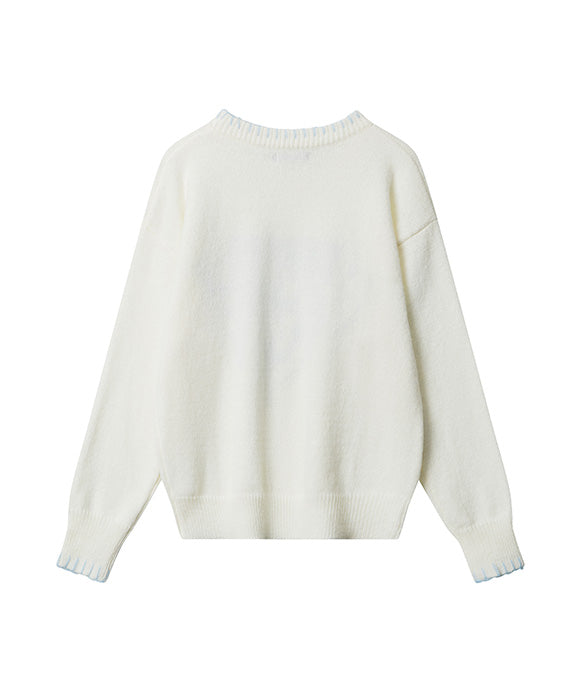 BAKYARDER Vintage Colorful Studded Sweater