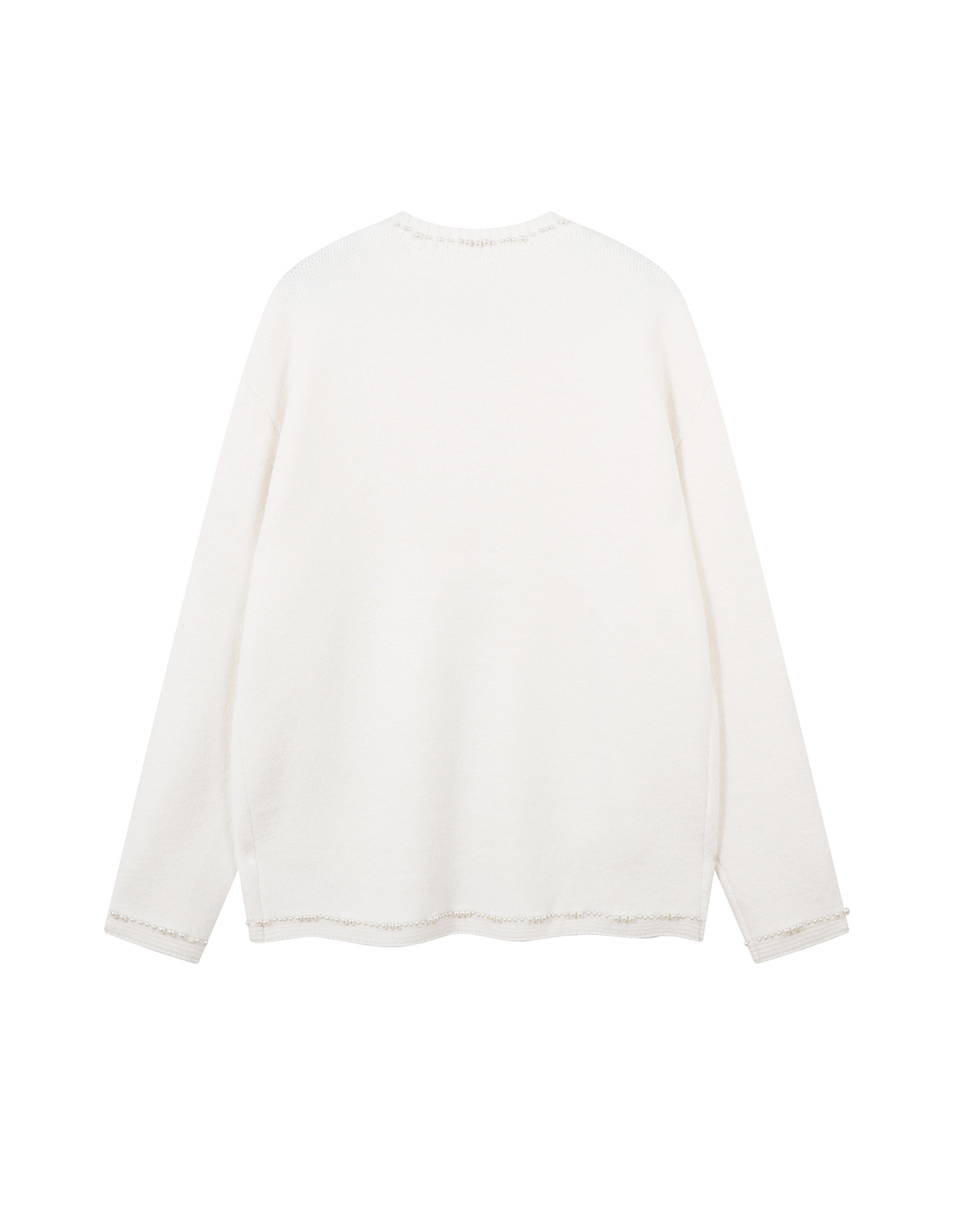 BAKYARDER Vintage Pearl Embroidered Cardigan Sweater