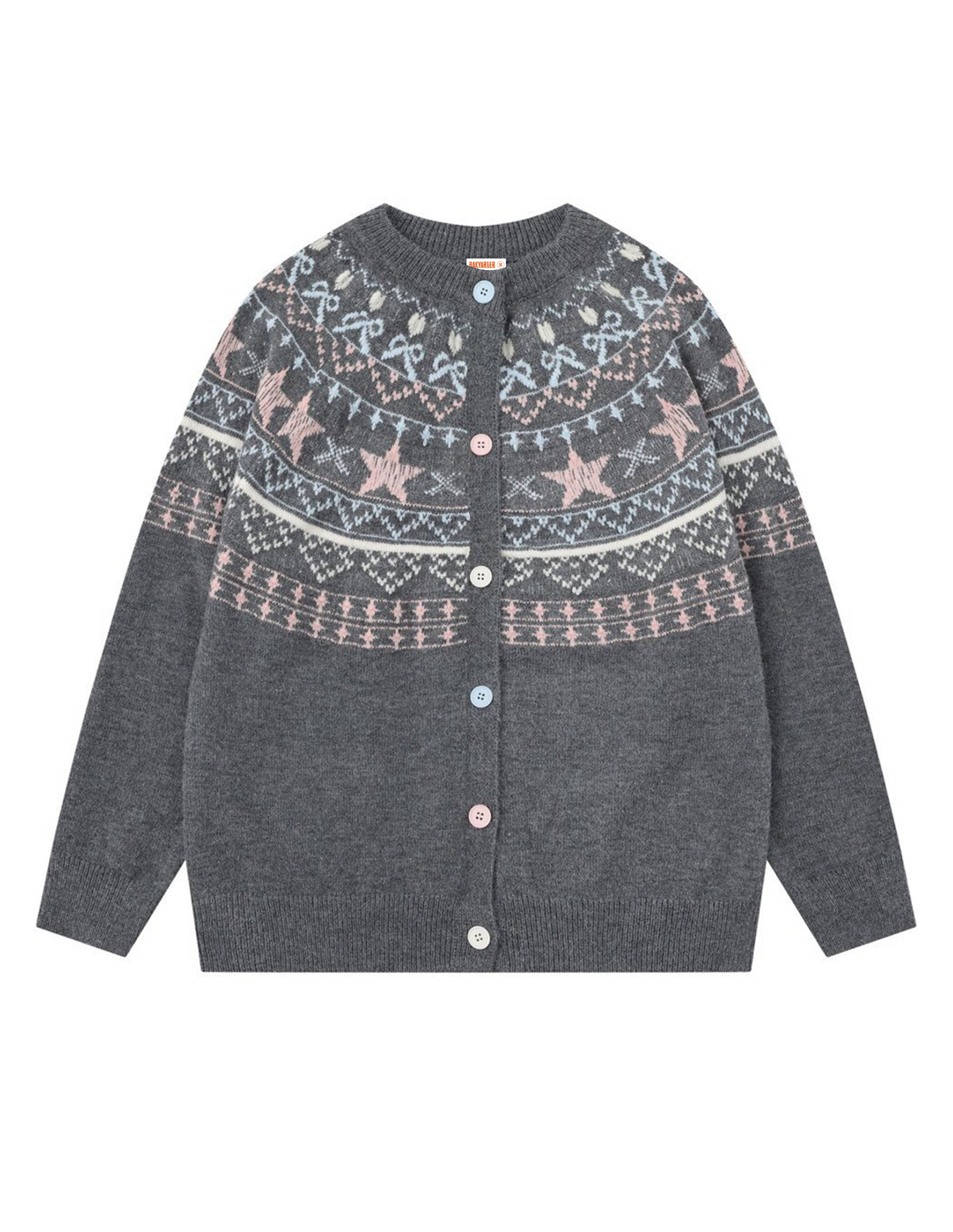 BAKYARDER Bowknot Star Cardigan Sweater
