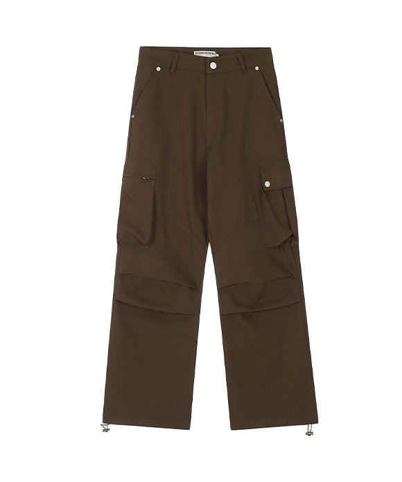 BAKYARDER Wrinkled Multi-Pocket Cargo Pants