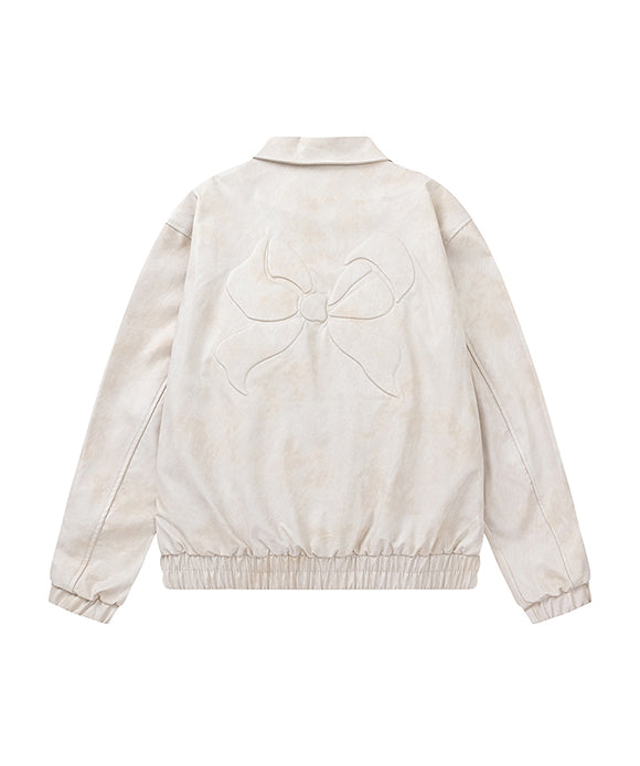 BAKYARDER  Vintage Suede Jacket with Bow Back